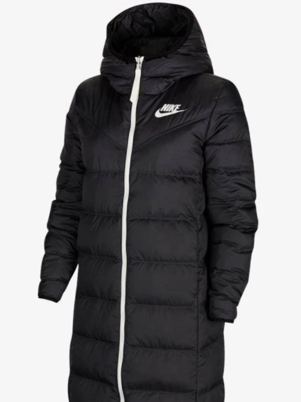 Nike Wind Runner Women's Sz XS Reversible Down Fill Parka Black Jacket CU0284-01